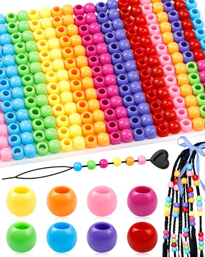 hairties with beads in them for thick hair