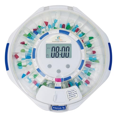 automatic pill dispenser with alarm seniors