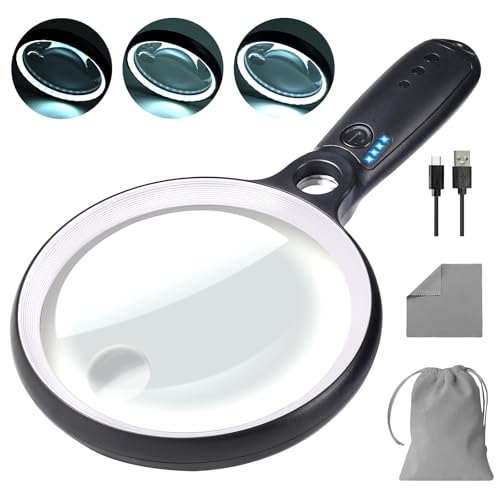 LED magnifying glass with light seniors