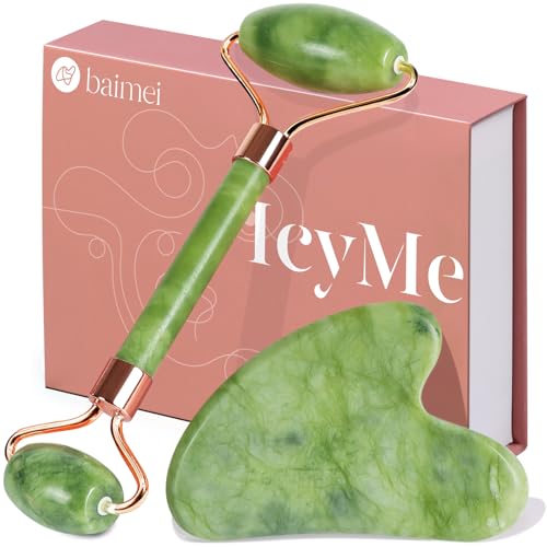 lymphatic facial brush jade roller combo